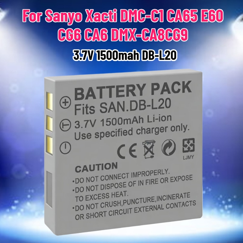 Drone - 3.7V 1500mah DB-L20 Pil Sanyo Xacti