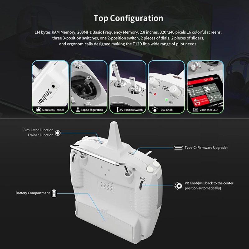RadioLink T12D R12FG Alıcılı 1 - Radio Transmitter 2.4Ghz incelemesi ve fiyatı