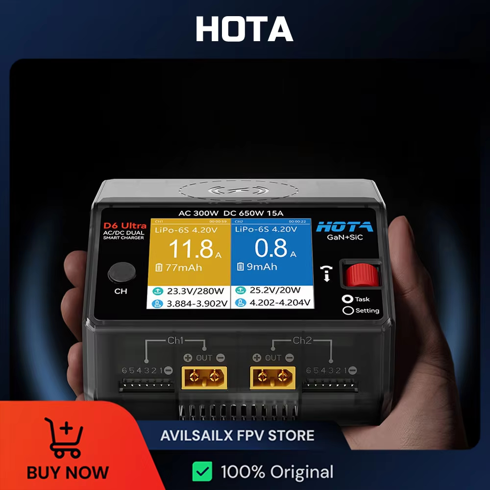 HOTA D6 Ultra GaN+SiC Çift Kan - Balance Charger Rc incelemesi ve fiyatı