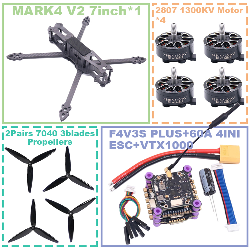 MARK4 7 inç F4V3S/F4V3S PLUS U - Carbon Fiber Drone Frame incelemesi ve fiyatı