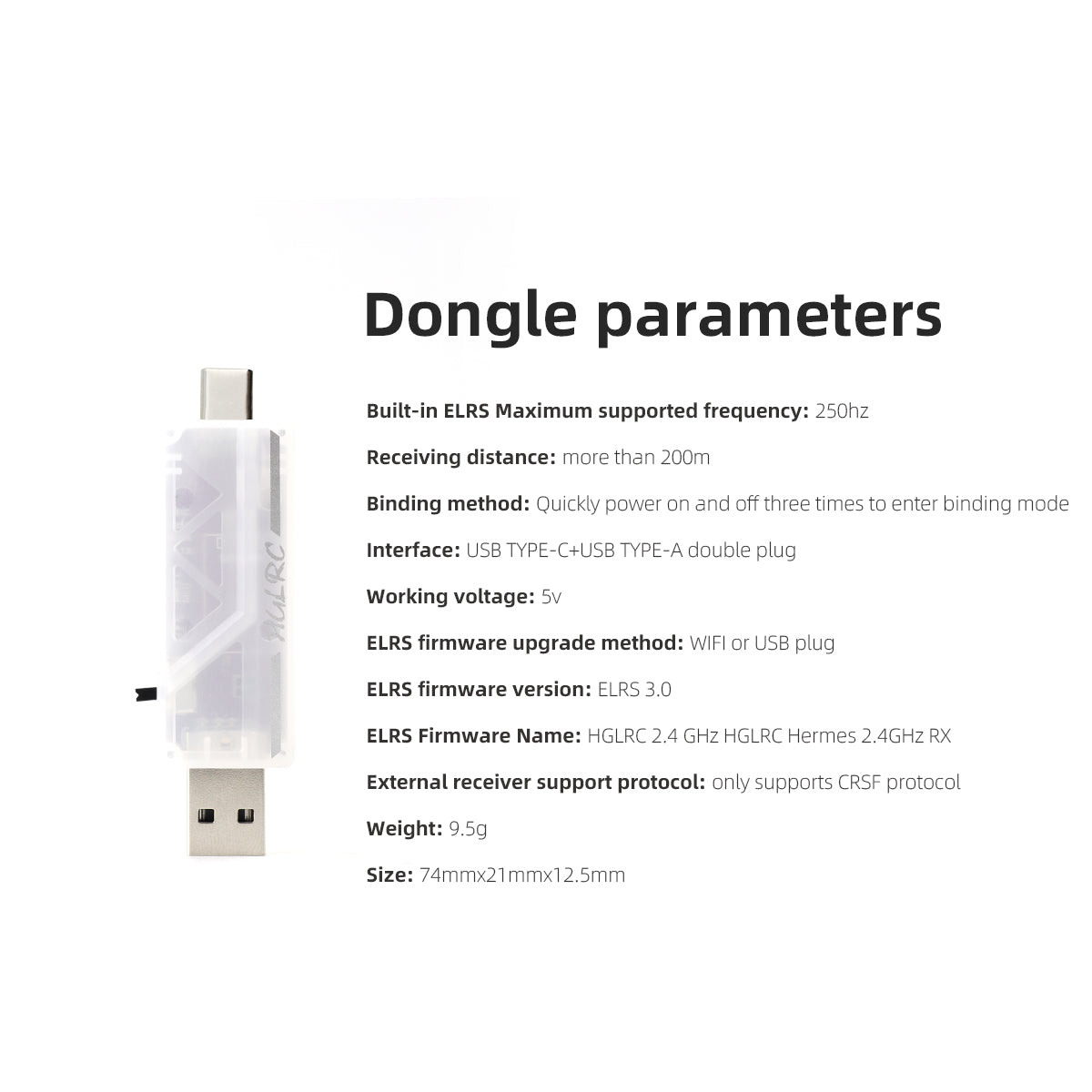 HGLRC Kablosuz Dongle ELRS 2.4 - Radio Transmitter 2.4Ghz incelemesi ve fiyatı