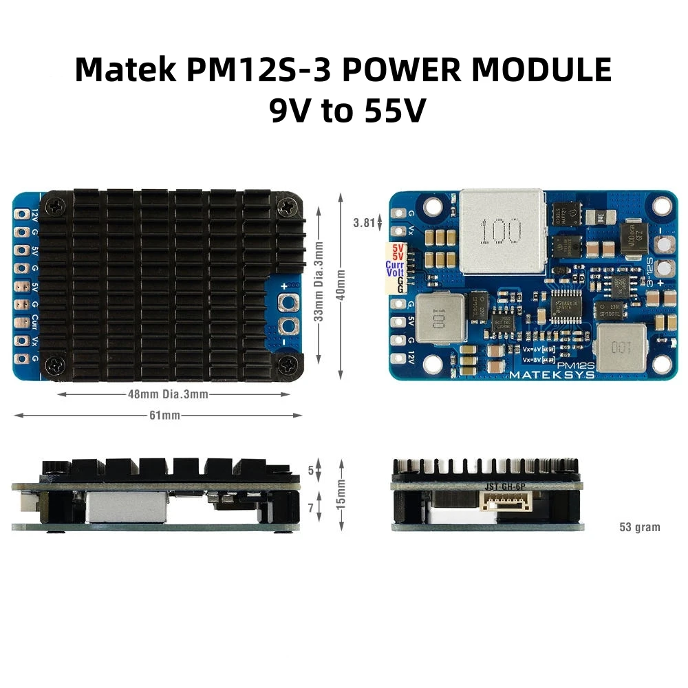 MATEK PM12S-3 Güç Modülü, 9-55 - Drone incelemesi ve fiyatı