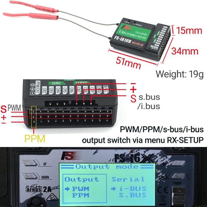 Flysky FS-iA10B 10CH Alıcı 2,4 - Flysky Transmitter incelemesi ve fiyatı